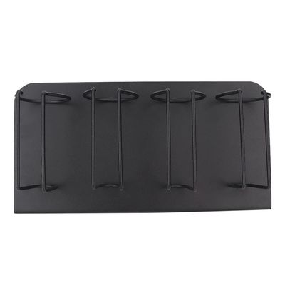 4 Slots Stainless Steel Electric Hair Clipper Storage Rack, Hair Cutter Trimmer Holder Stand, Black Organizer for Salon or Home Use, Durable and Stable Design with Partition for Ea