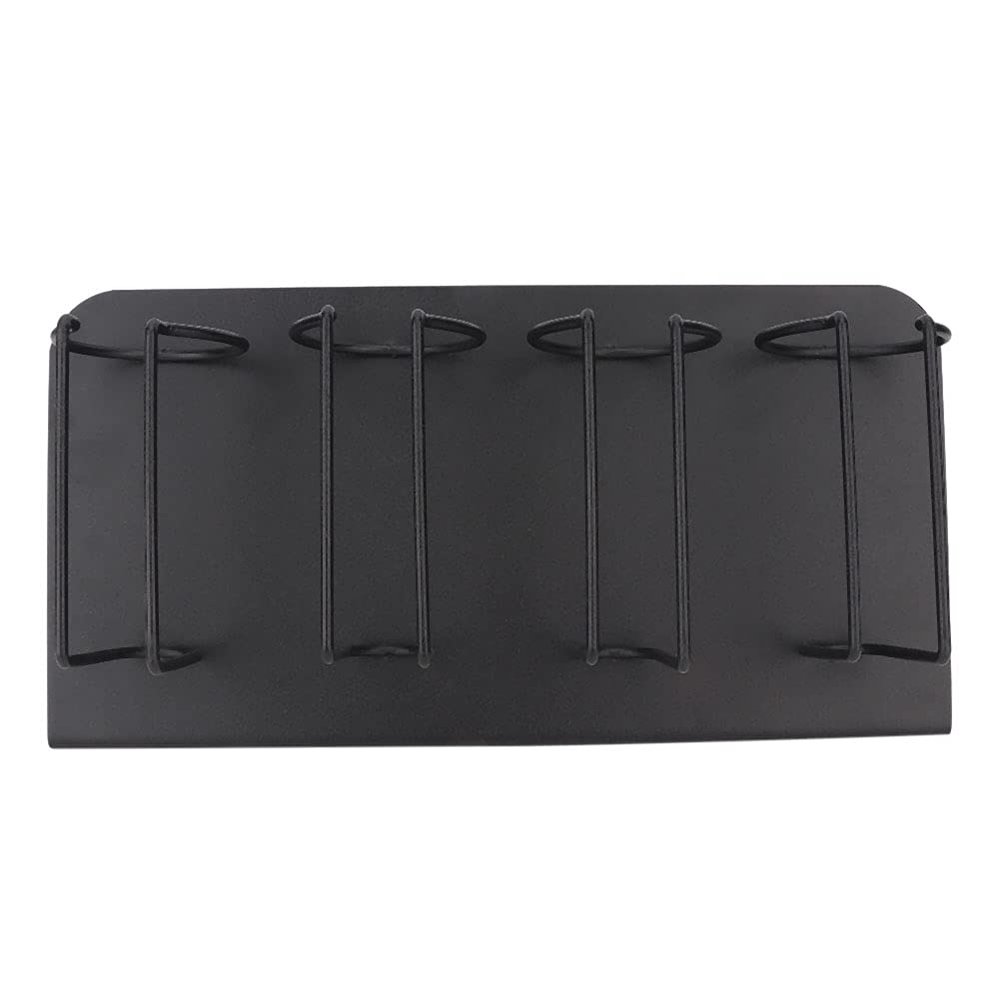 4 Slots Stainless Steel Electric Hair Clipper Storage Rack, Hair Cutter Trimmer Holder Stand, Black Organizer for Salon or Home Use, Durable and Stable Design with Partition for Ea