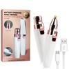 Facial Hair Remover for Women: 2 in 1 Rechargeable Nose Hair & Eyebrow Trimmer, Face Shaver with Built-in LED Light for Removing Chin, and Cheek Trimming - with Built-in LED Light view 1