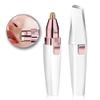 Facial Hair Remover for Women: 2 in 1 Rechargeable Nose Hair & Eyebrow Trimmer, Face Shaver with Built-in LED Light for Removing Chin, and Cheek Trimming - with Built-in LED Light view 2