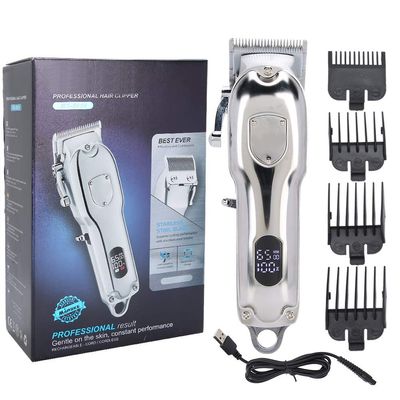 Dlioutrnm USB Charging Salon Electric Hair Clipper, Professional Hair Trimmer with, Adjustable Comb for 3mm/6mm/9mm/12mm Length, Rechargeable Hair Cutting Machine for M