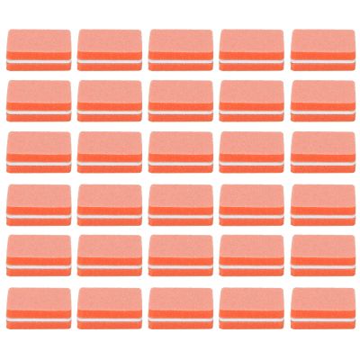 Professional Nail Buffer Block Sanding File 30pcs High Density Sponge Core Nail Art Tools for Manicure Pedicure Home Salon Acrylic Gel Nails (Orange)