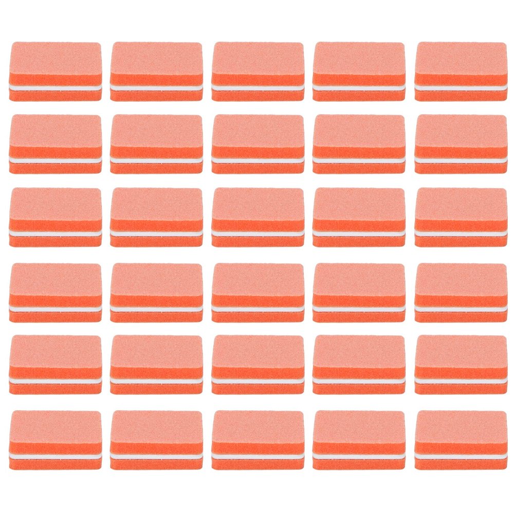 Professional Nail Buffer Block Sanding File 30pcs High Density Sponge Core Nail Art Tools for Manicure Pedicure Home Salon Acrylic Gel Nails (Orange)