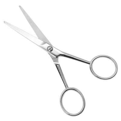 Men's Stainless Steel Anti Slip Mustache Scissors for Precision Trimming