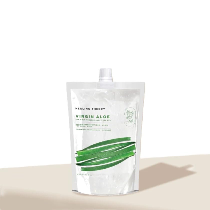 Healing Theory Virgin Aloe Vera Gel, Ultra Hydrating Moisturizer, Multi-Use Skin & Hair Care, 200ml