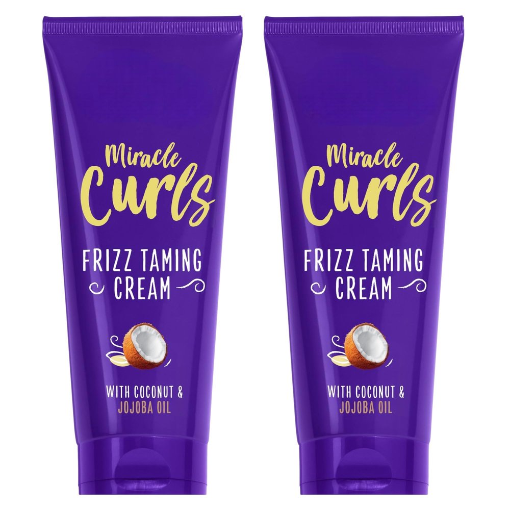 Au~ssie Miracle Curls Frizz Taming Curl Cream, for Curly Hair 6.8 fl oz (Pack of 2)