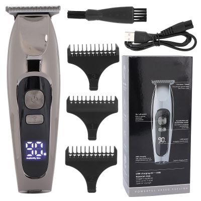 Pilipane Professional Electric Hair Clippers Barber Hair Trimmer Cordless Rechargeable LCD Display High Speed Powerful Motor for Men Home Salon Use ABS Steel Material 15.5cm Length