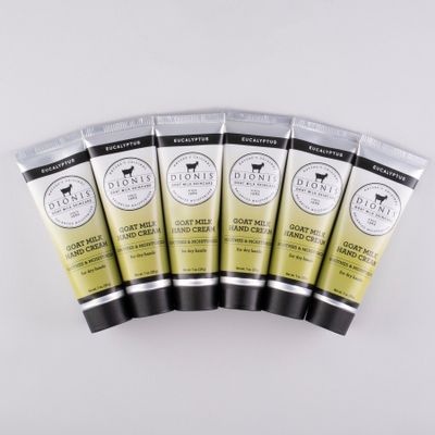 Dionis Goat Milk Hand Cream, Eucalyptus Scent, 1 Oz Tubes, Moisturizing, 6 Pack