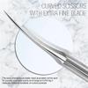 For 5-Pack Stainless Steel Cuticle Scissors - Curved Pointed Nail Clippers for Men & Women Ergonomic Manicure Tools, 9.5cm ERBUFAY(1pcs) view 2