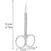 For 5-Pack Stainless Steel Cuticle Scissors - Curved Pointed Nail Clippers for Men & Women Ergonomic Manicure Tools, 9.5cm ERBUFAY(1pcs) view 4