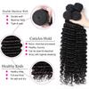 Deep Wave Human Hair 4 Bundles 18 20 22 24 Inch 12A Brazilian Virgin 100% Unprocessed Brazilian Virgin Remy Deep Curly Weave Human Hair 4 Bundles Hair Weft Extensions Natural Color view 2