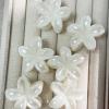 6-Pack Camellia Hair Claw Clips - Pearl White Luxury Flower Hair Accessories, Small Elegant Bang & Side Hair Clips for Women view 4
