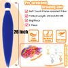 Saisifen Pre Stretched Braiding Hair Extensions for DIY Crochet Braids Ponytails and Highlight Hair Blue Synthetic Hair Extension Yaki Straight 1Pack 90g 26 Inches view 2