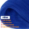 Saisifen Pre Stretched Braiding Hair Extensions for DIY Crochet Braids Ponytails and Highlight Hair Blue Synthetic Hair Extension Yaki Straight 1Pack 90g 26 Inches view 3