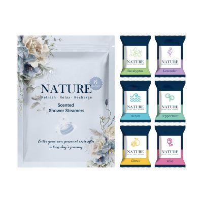 Shower Steamers Nature Aromatherapy Multiple Scents Including Eucalyptus, Lavender, Ocean, Peppermint, Citrus, Rose, Relaxing Mood Enhancement
