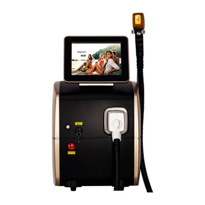 Professional Diode Hair Removal Machine 808nm/755nm/1064nm,Unisex, Full Body Hair Removal, Black Golden
