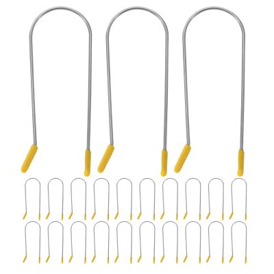 GALPADA 24pcs Hot Roller Clips Replacement 2.54cm Stainless Steel Hot Curler Clips U Shaped Heated Roller Clamps Nonslip Hair Curler Securing Pins For Women Girls