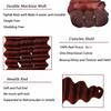 Reddish Brown Bundles Human Hair with Closure 10A Brazilian Colored Loose Deep Wave Human Hair 3Bundles and 4x4 Lace Closure (Reddish Brown 12 14 16+12) view 3