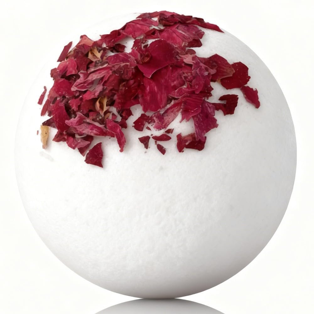 Milk & Rose Scented Bath Bomb - YC0005, 3.53 oz, Pack of 1 - Handmade SPA Bubble Bath for Relaxing - Essential Oil Personal Care Bath Gift for Birthday Mothers Day Christmas