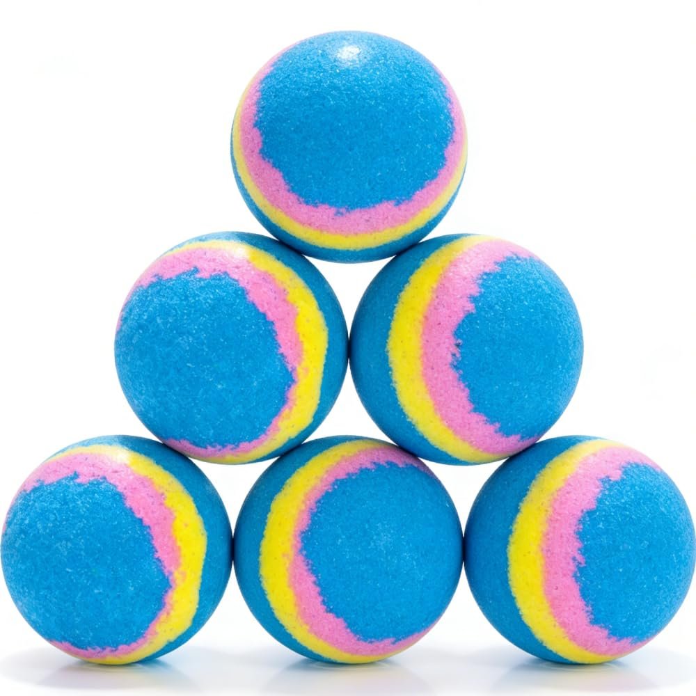 Milk Scented Bath Bomb - YC288, 8.82 oz, Pack of 6 - Perfect for Bubble Spa Bath - Essential Oil Personal Care Bath Gift for Birthday Mothers Day Christmas