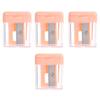 AUTSUPPL 4Pcs Cosmetic Pencil Sharpener with Protective Lid for Brow Lipstick Eyeliner Pencils Rust-Resistant Abs Cover Suitable for Large and Small Makeup Tools Random Color view 1