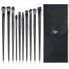 10 PCS Eye Makeup Brush, Eyeshadow Brush Set, Synthetic Fiber Brushes for Eyeshadow Eyeliner Eyebrow, Soft Portable Travel Kit with Storage Pouch view 1