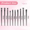 10 PCS Eye Makeup Brush, Eyeshadow Brush Set, Synthetic Fiber Brushes for Eyeshadow Eyeliner Eyebrow, Soft Portable Travel Kit with Storage Pouch view 2