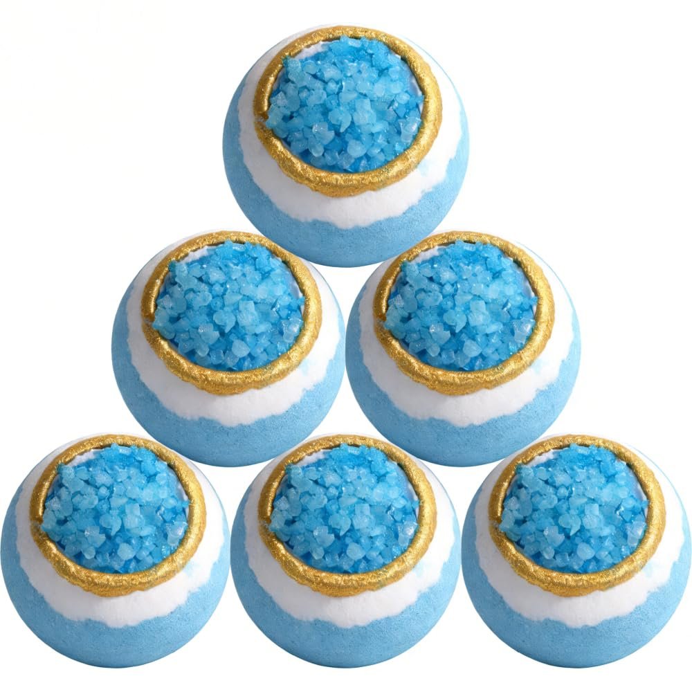 Freesia Scented Bath Bomb - YC082, 3.53 oz, Pack of 6 - Perfect for Bubble Spa Bath - Essential Oil Personal Care Bath Gift for Birthday Mothers Day Christmas