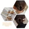 HAMPPLIES 2pcs Pearl Hair Sticks for Buns Minimalist Alloy Hair Chopsticks for Women Gift for Wife and Mother view 4