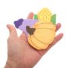 AUTSUPPL 3pcs Bath Sponge Body Scrubber Soft Exfoliating Loofah for Shower and Gym Travel Gentle Skin Cleanser with Playful Corn Eggplant Pumpkin Designs Portable Back Scrubber Pads view 3