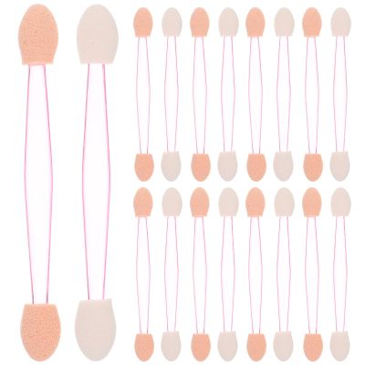 OSOLADY Double-ended Oval Eyeshadow Brush with Non-latex Sponge Tips Flexible Plastic Stick Makeup Applicators for Natural to Dramatic Eye Looks Portable Cosmetic Tool for Random Color