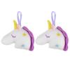 IWOWHERO 2Pcs Unicorn Bath Sponge Shower Ball Cartoon Exfoliating Mesh Pouf for Gentle Skin Cleansing and Rich Lather Soft Skin-Friendly Bathroom Accessories in White view 1