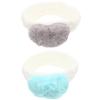 LIFKICH 2pcs Elastic Coral Fleece Hair Bands with Heart Decoration Stretchy Makeup Headbands for Women and Soft Wash Face Headband for Skincare and Spa Use Comfortable Fit view 1