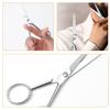 PHENOFICE Stainless Steel Anti-slip Beard Trimming Scissors for Men Precision Facial Hair Grooming Tool with Sharp Blades Silver Hair and Facial Scissors for Accurate Mustache and Beard Care view 2