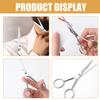 TOVINANNA Anti-slip Stainless Steel Grooming Scissors for Men Precision Beard and Mustache Trimming Tool with Non-slip Handle Eyebrow and Facial Hair Trimmer Silver view 3