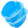 Chpbolly Foot Soaking Tub Sturdy Soaking Feet Bucket Large Size Foot Basin Thickened Massager Tub with Raised Massage Nodes Exfoliation Callus Pedicure Foots Spa Bath Bucket (2 PCS Blue) view 1