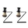 CIYODO Men's Dual-tone Angled Razor Stand and Shaving Brush Holder Organizer for Bathroom, Salon, and Travel Compatible with Manual Razors Keeps Shaving Kit Dry and Clean Gift for Fathers view 4