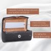 OSALADI Portable Single Lipstick Case with Mirror Elegant PU Leather Lipstick Holder for Women Dustproof and Decorative for Hiking Camping and Parties view 3