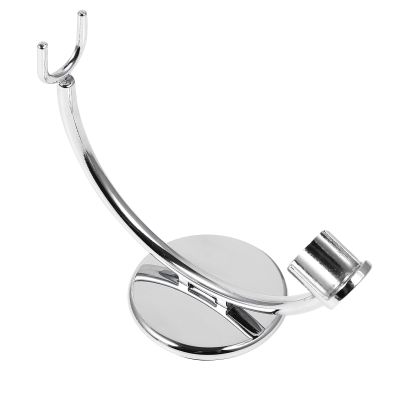 HOMOCONO Stable Silver Straight Razor Holder Stand for Men Beard Shaving Tool Supporter Shaving Razor Storage Accelerates Air Drying Neat Bathroom Organizer