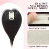 isheeny Human Hair Topper for Women 10Inch Real Human Hair Toppers For Changing Your Look, Natural Black Hair Pieces for Women view 2