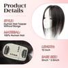 isheeny Human Hair Topper for Women 10Inch Real Human Hair Toppers For Changing Your Look, Natural Black Hair Pieces for Women view 4