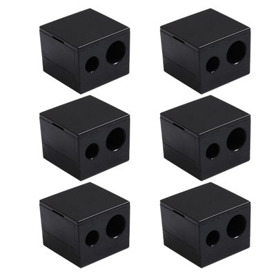 CIYODO 6pcs Makeup Pencil Sharpener for Eyeliner and Lip Liner Portable Cosmetic Pen Sharpener with Two Lightweight and Travel-Friendly Eyebrow Tool in Black