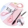 DONFAMDS 2PCS Beauty Scissors Eyebrow and Eyelash Trimmer High Precision Stainless Steel Curved and Straight Blades for Women Grooming Travel Use view 4