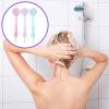 DONFAMDS 3Pcs Long Handle Silicone Bath Brushes for Back Shower Dual-Sided Soft Body Scrubbers with Massage Function Lightweight and Portable Bathroom Cleaning Random Color view 3