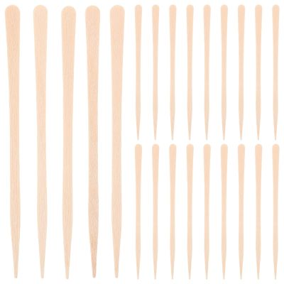 HOMOCONO 100pcs Lightweight Wax Sticks for Hair Removal Body and Nose Safe Flat Spreader End Personal Care Applicators Convenient for Face Legs and Ears