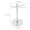 DONFAMDS Razor and Shaving Brush Stand Holder for Men Compact Space-saving Design to Keep Damp Brushes Dry and Organized Silver Base Suitable for Office Desk and Occasions view 3