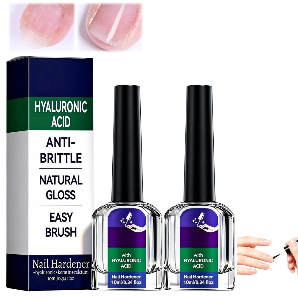 2Pcs Nail Care Serum, Hyaluronic Nail Hardener for Repairs Cracked Cuticles, Suitable forManicures and Home CareNail Care, CuticleOil, Repairs, and Promotes Fast Growth, Hardened Nails