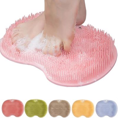 2026 New Silicone Massage Bath Mat, Upgraded Wall-Mounted Non-Slip Suction Cup Silicone Massage Mat, Suitable for Multiple Areas Such as Feet and Back (Pink)