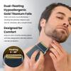 Electric Razor for Men Face with Double Titanium Foils, Professional Barber-Style shavers for Men, USB Rechargeable, Includes Cleaning Brush, Protective Cap & Pouch (Black) view 2