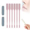 BusyLive 2 in 1 Nasal Hair Cutter, 2025 New Double Sided Nose Hair Knife, Manual 360 Rotating Nostril Hair Removal Tool Double Sided Blade with Ear Digger for Men and Women (Pink 6PCS) view 1